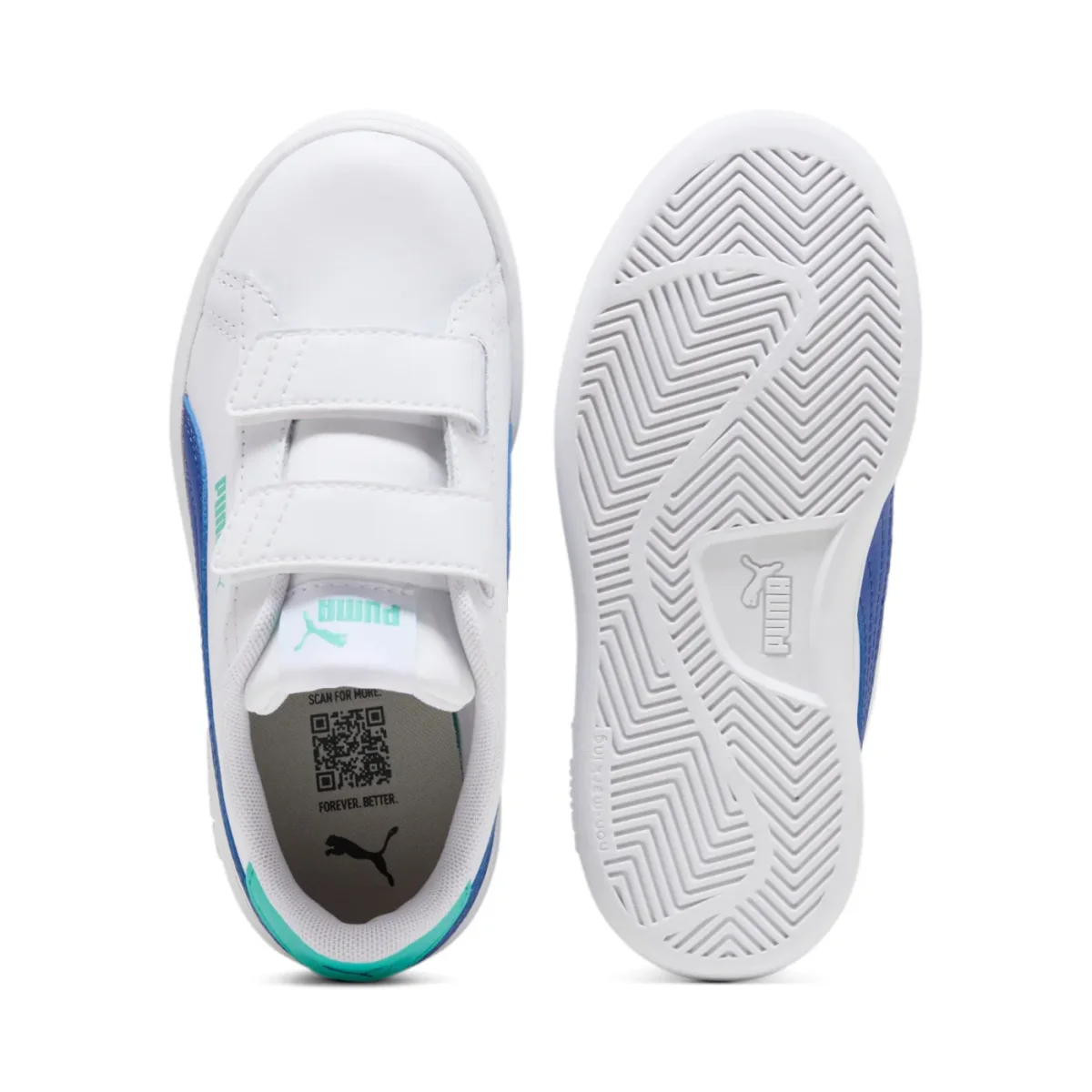 ZAPATILLAS PUMA SMASH 3.0 LVP WHITE-BLUE - Imagen 4
