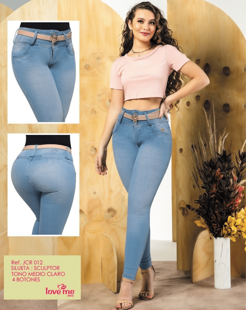 PANTALÓN COLOMBIANO LEVANTACOLA SIN BOLSILLOS HORMA PERFECTA 012LV