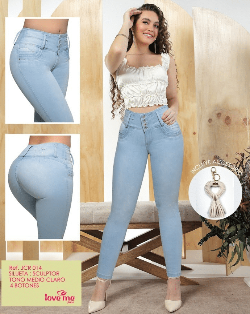 VAQUERO COLOMBIANO PUSH-UP SIN BOLSILLOS LOVEME 014LV - Imagen 2