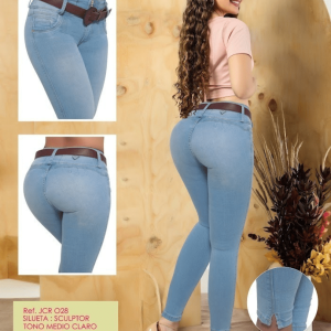 Vaquero Colombiano Levantacola Mujer – Sin Bolsillos y Efecto Moldeador 028LV