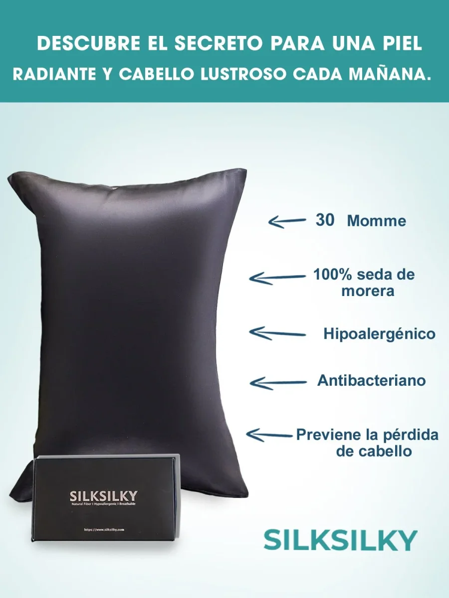 2 Piezas 30Momme Funda De Almohada De Seda- Cierre Sobre - Imagen 3