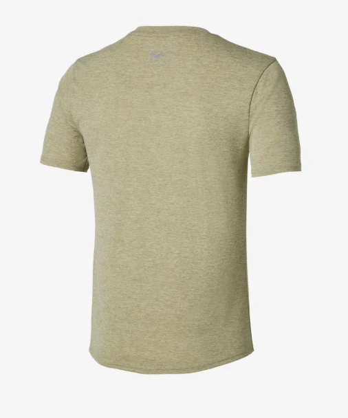 CAMISETA MIZUNO HOMBRE CORE RUNBIRD SHORT SLEEVE (ELM-NEGRO-AZUL) - Imagen 4