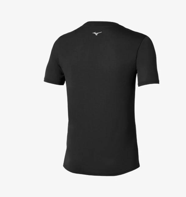 CAMISETA MIZUNO HOMBRE CORE RUNBIRD SHORT SLEEVE (ELM-NEGRO-AZUL) - Imagen 6