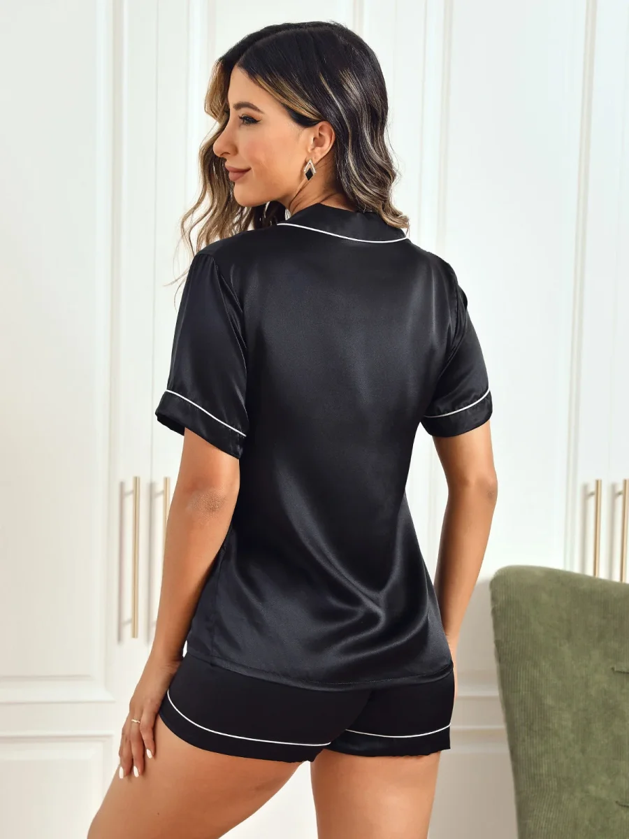 Conjunto de Pijama Corto de Seda Pura - Imagen 9