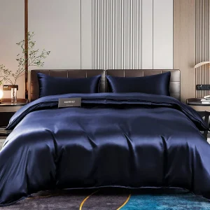 22Momme Juego de seda de 3 piezas: funda nórdica + 2 fundas de almohada