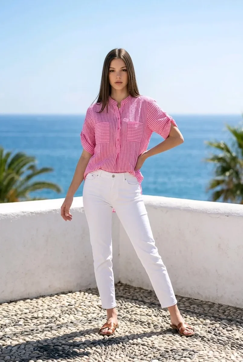Blusa 3/4 de rayas - Imagen 5
