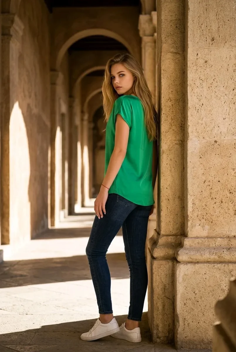 Blusa de satén - Imagen 4