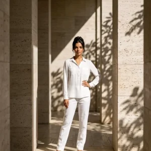 Blusa bolsillo plastón