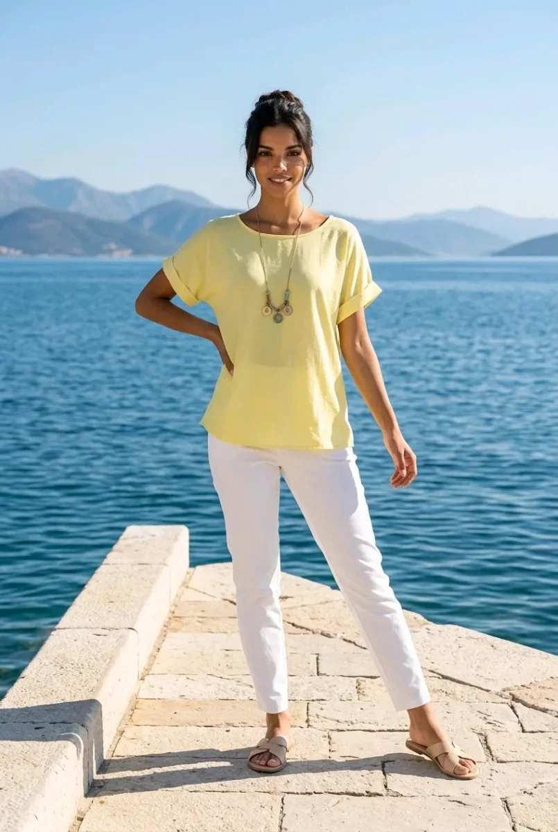 Blusa con collar