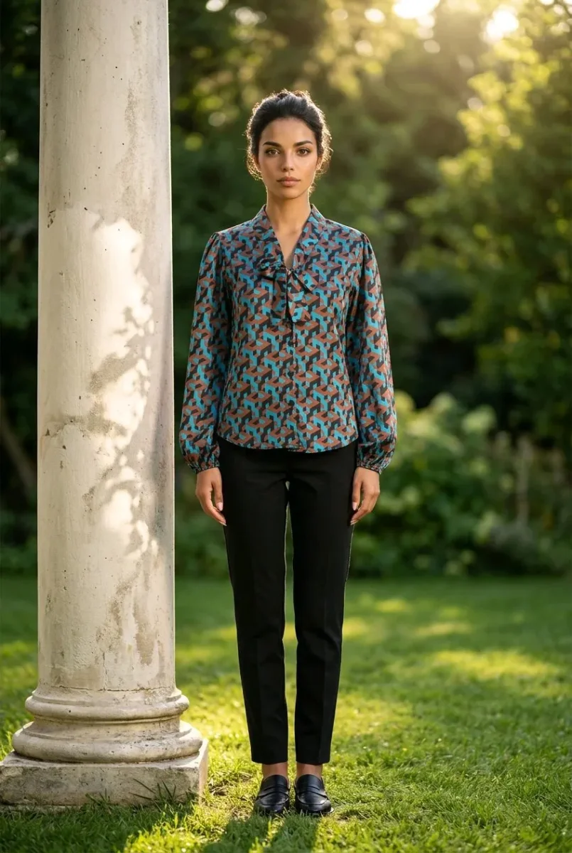 Blusa con lazo en el cuello - Imagen 9