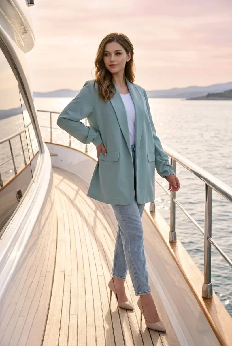 Blazer manga fruncida