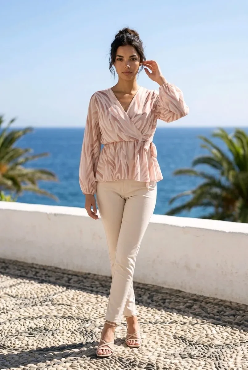 Blusa estampado abstracto