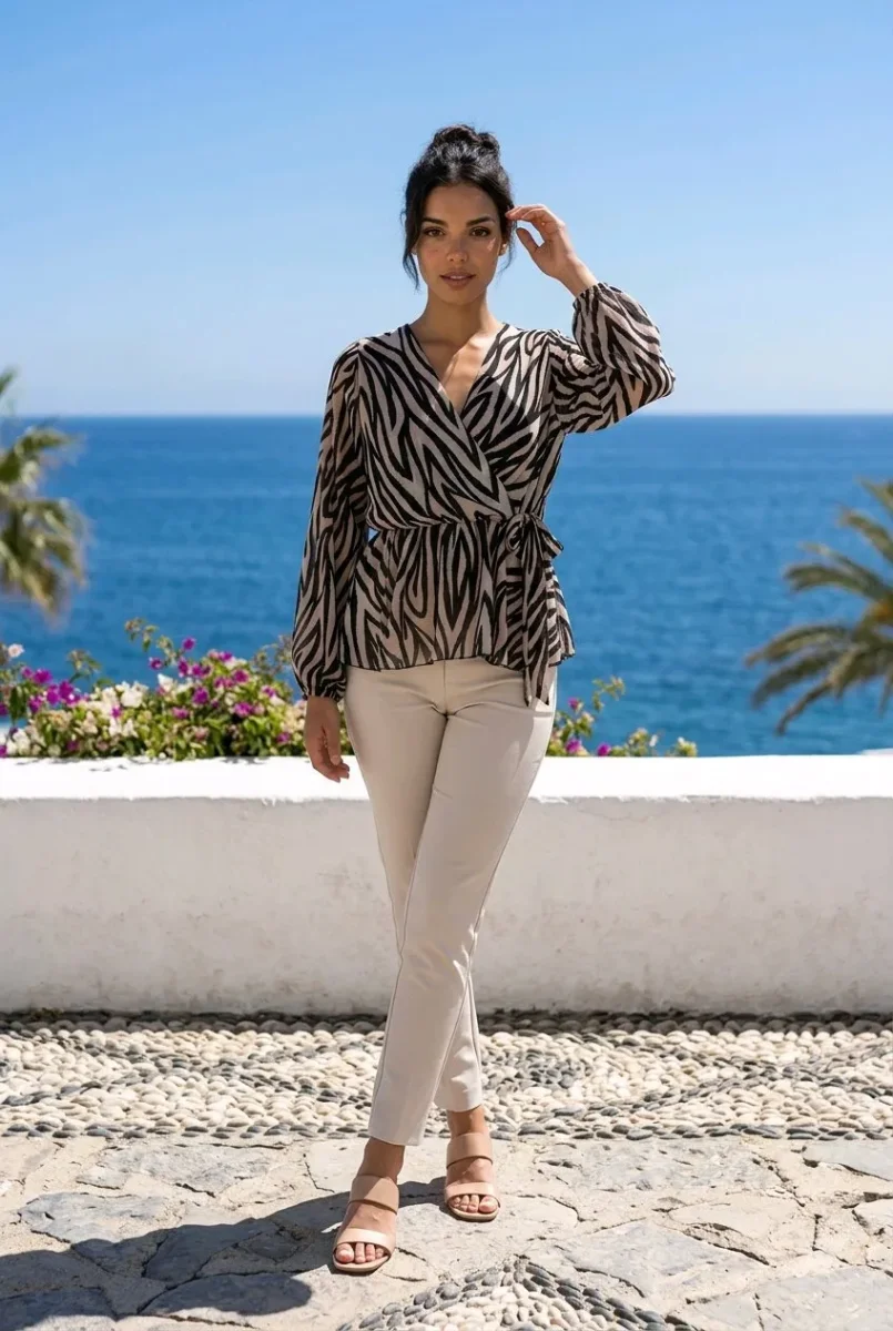Blusa estampado abstracto - Imagen 8