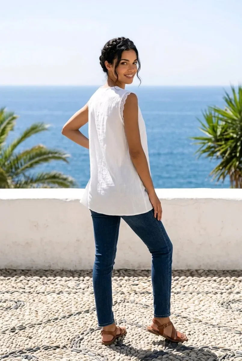 Blusa escote en “V” - Imagen 7