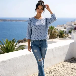 Blusa estampado geométrico