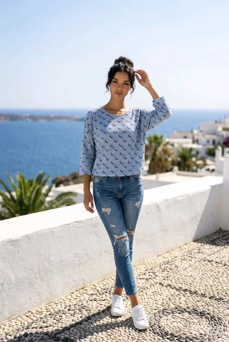 Blusa estampado geométrico - Imagen 2