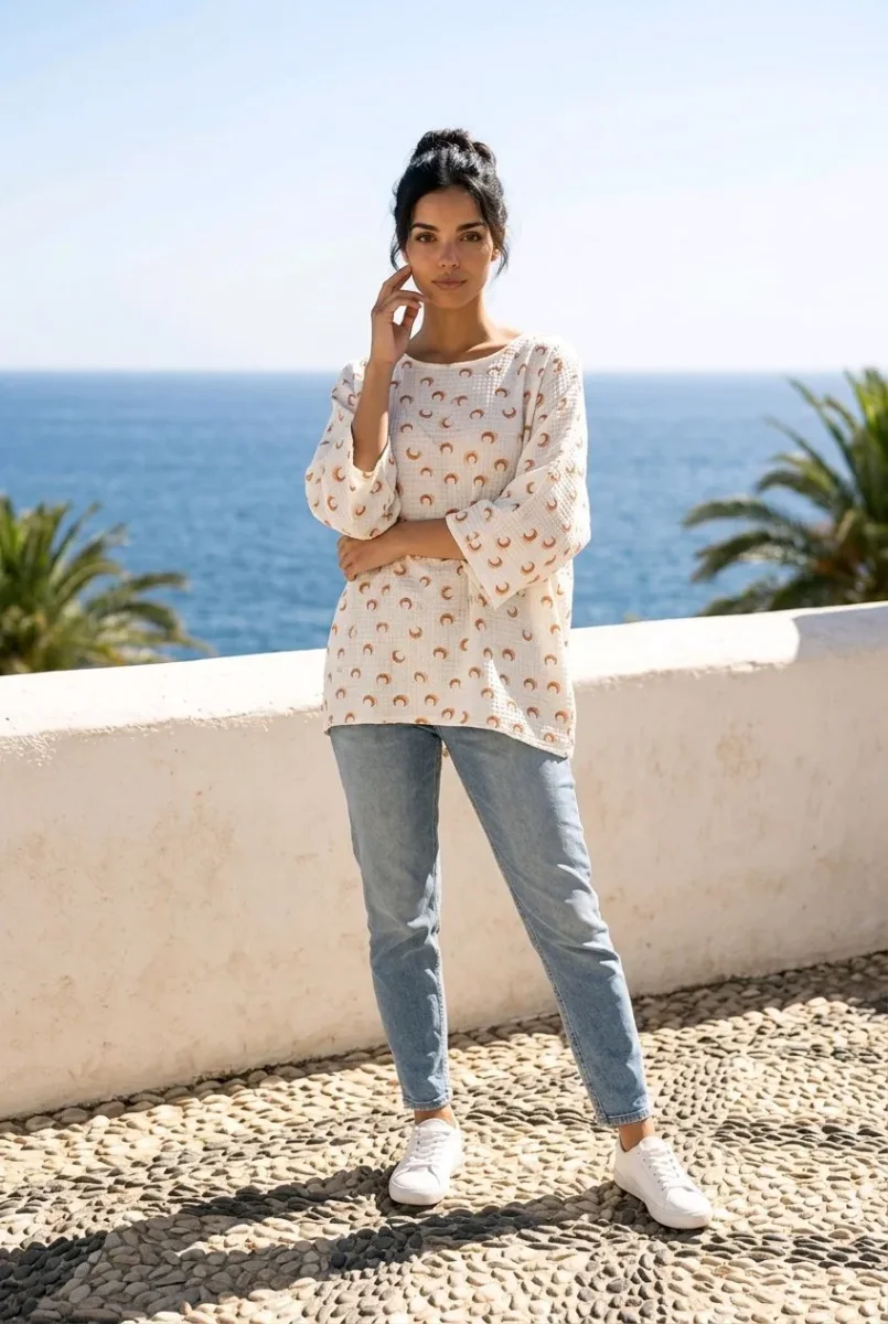 Blusa estampado geométrico - Imagen 7