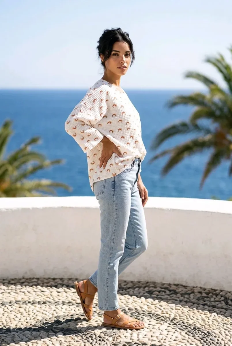 Blusa estampado geométrico - Imagen 9