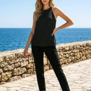 Blusa topos con volantes