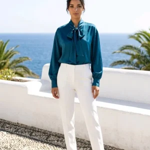 Blusa de satén
