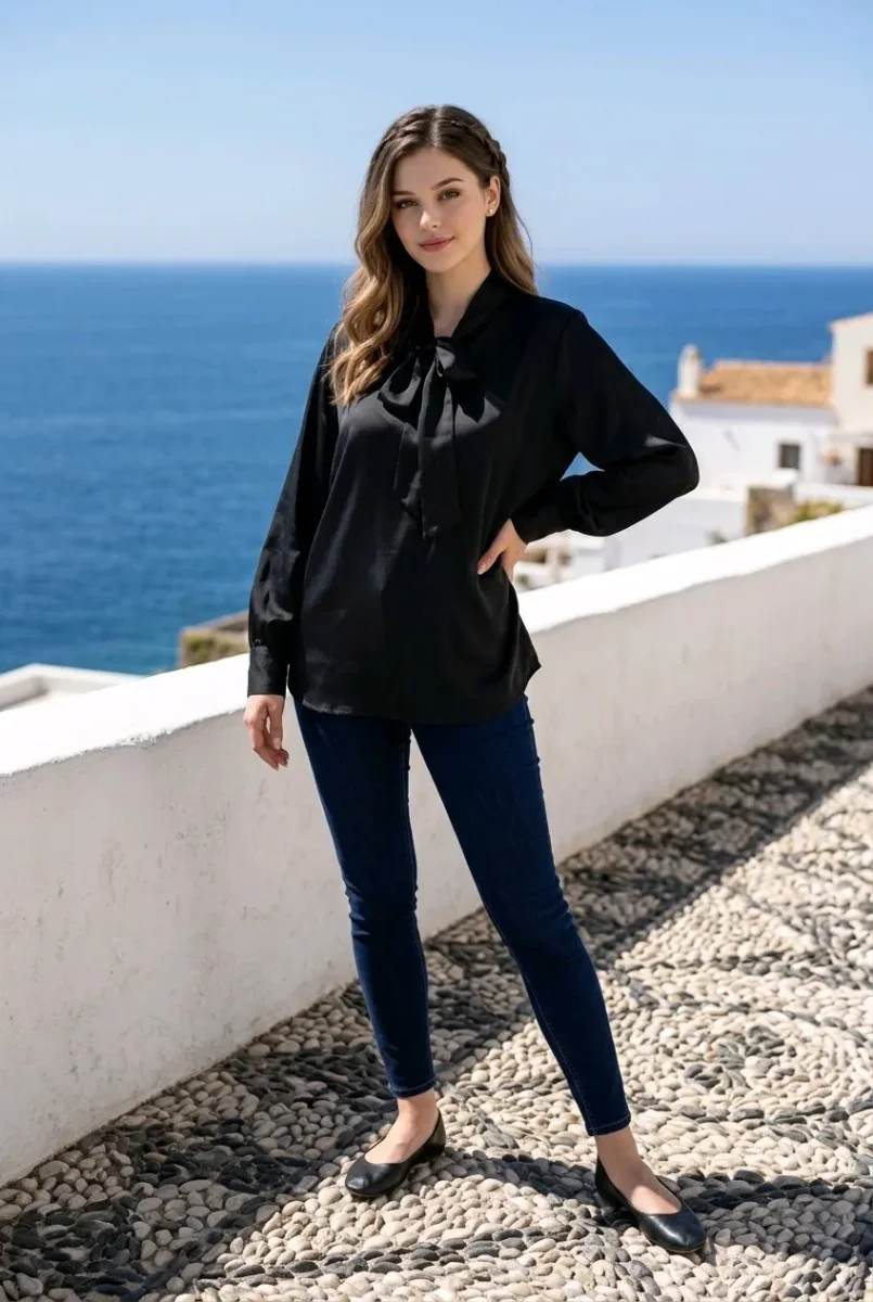 Blusa de satén - Imagen 6