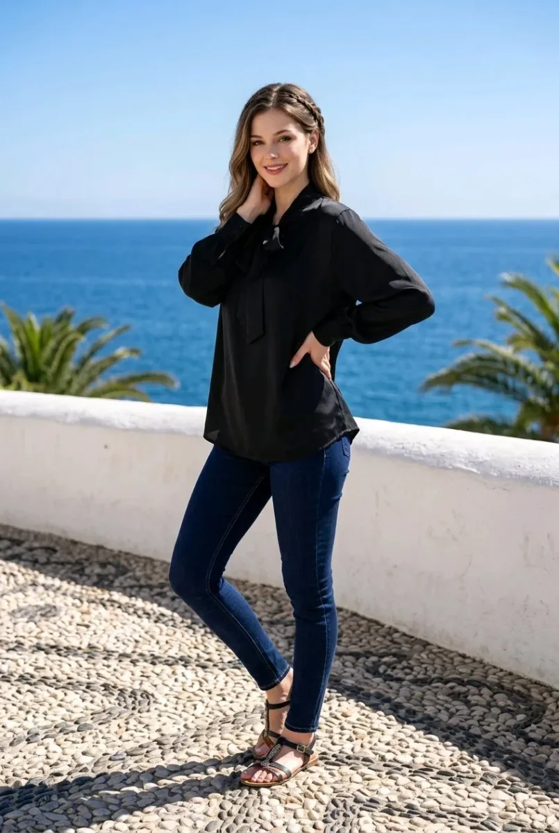 Blusa de satén - Imagen 7