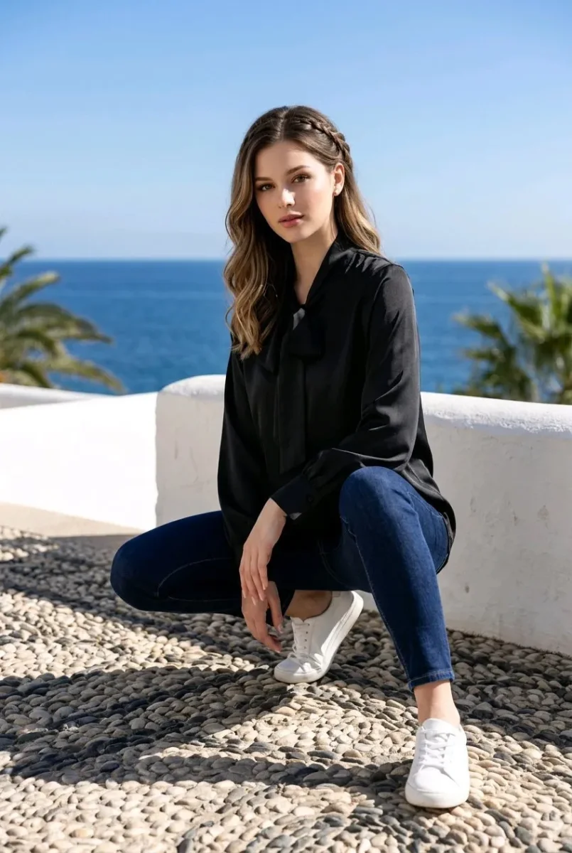 Blusa de satén - Imagen 8