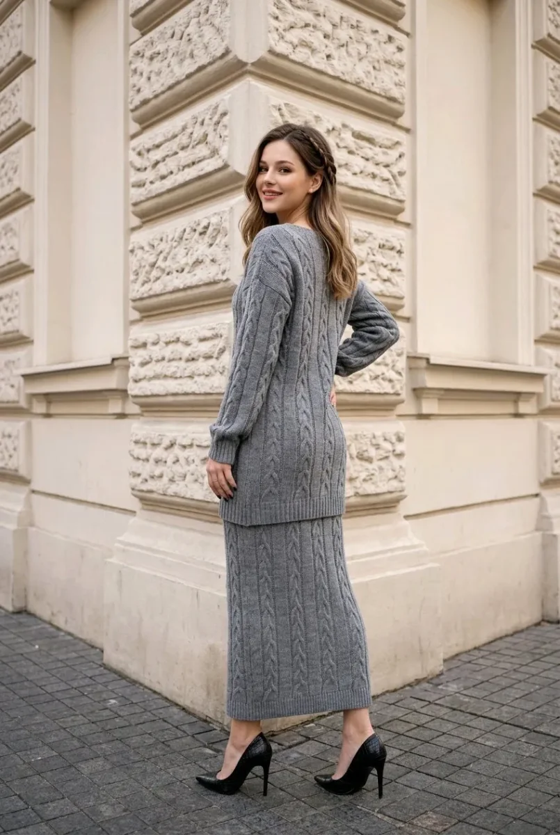 Conjunto falda y jersey de punto - Imagen 3