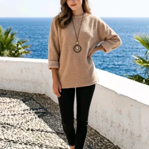 Jersey estilo Teddy con collar