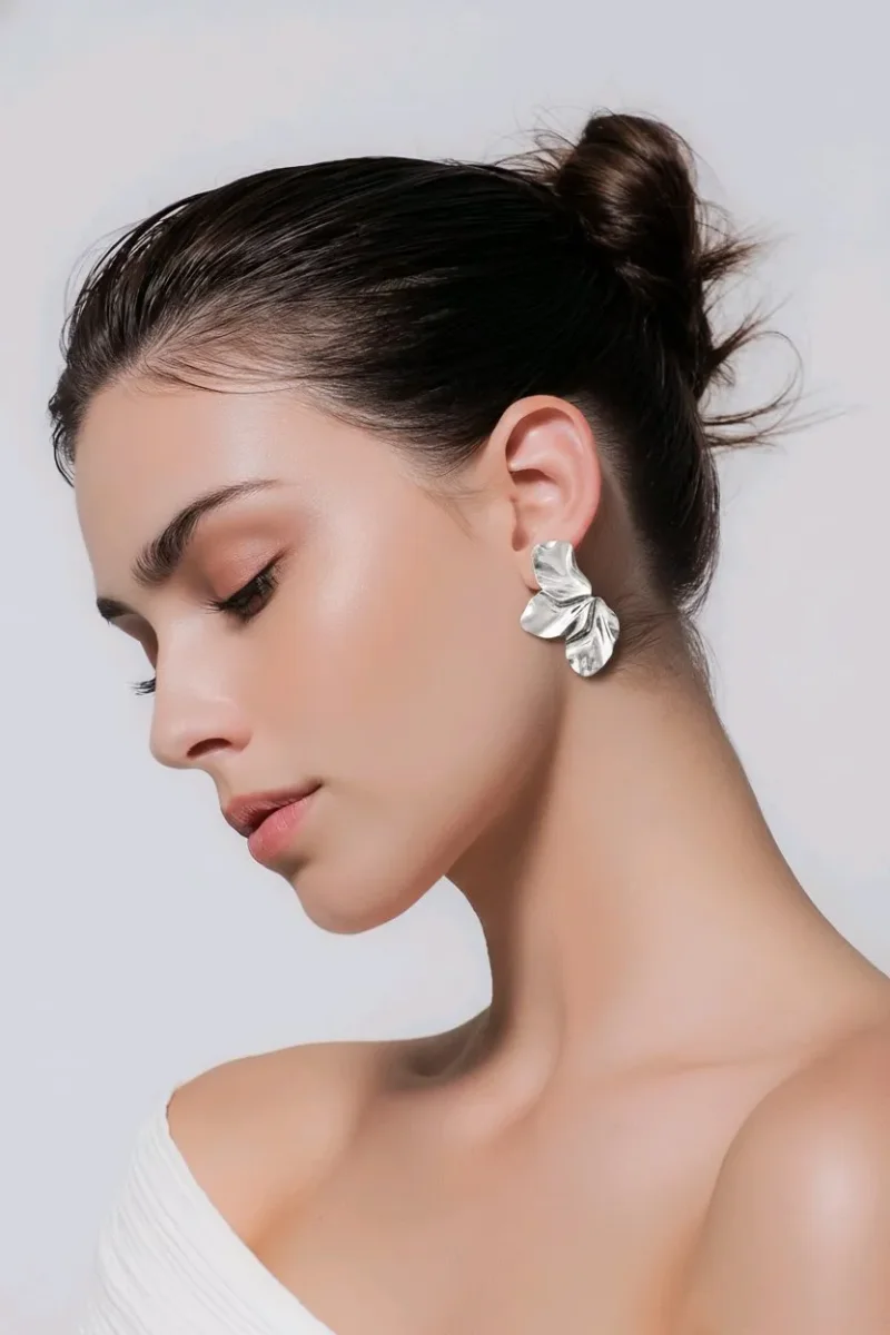 Pendientes geométricos en forma de flor, Alexia - Imagen 2