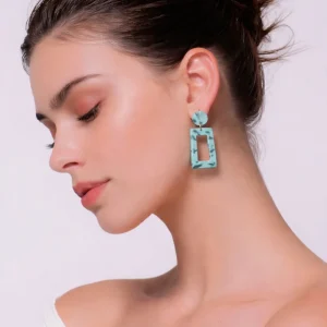 Pendientes colgantes de resina acrílica, Brenda