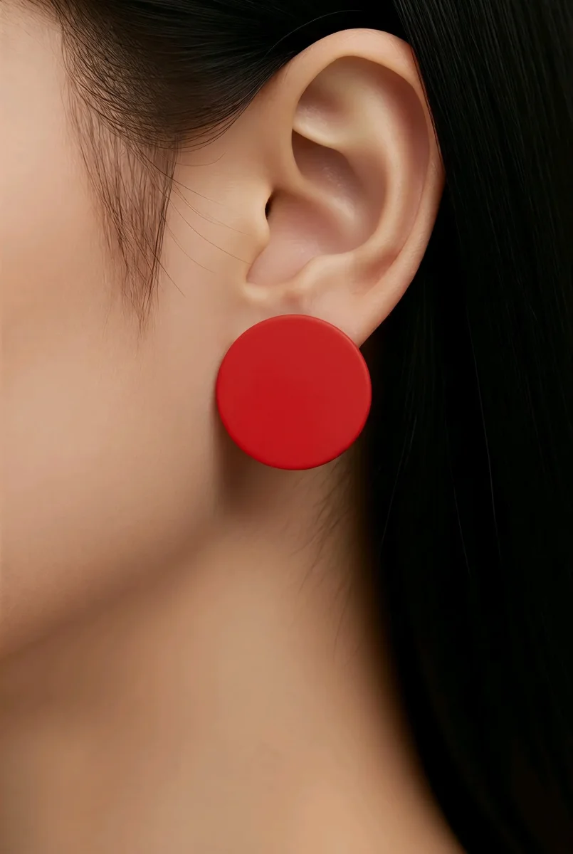 Pendientes geométricos redondos - Imagen 5