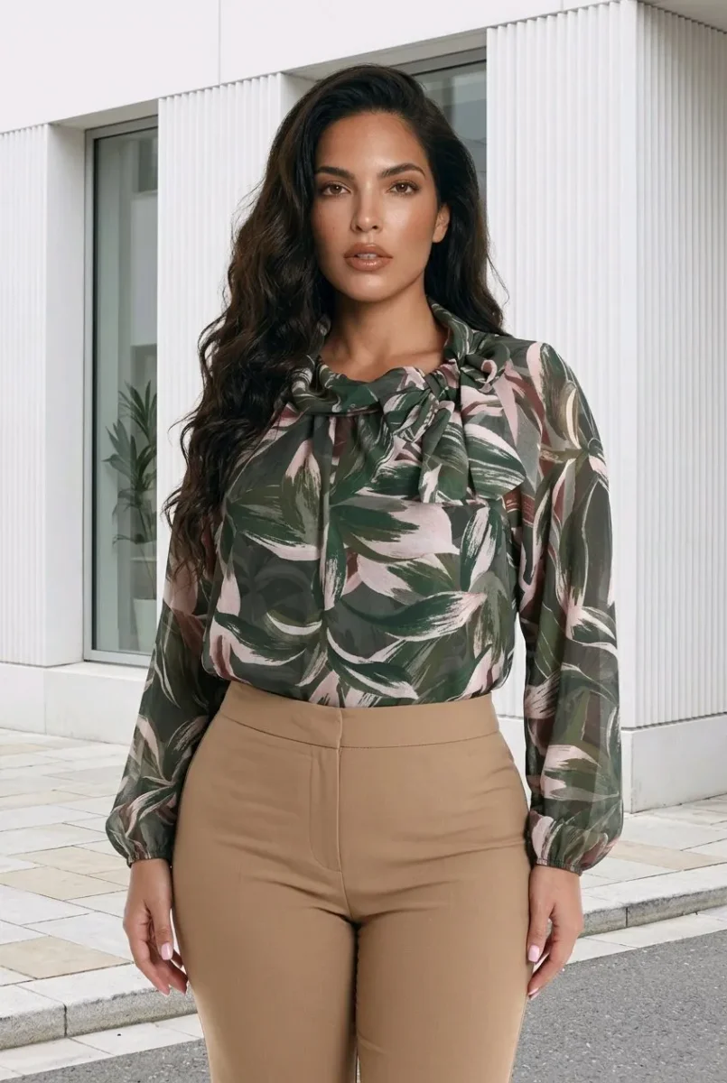 Camisa estampada con lazo - Imagen 3