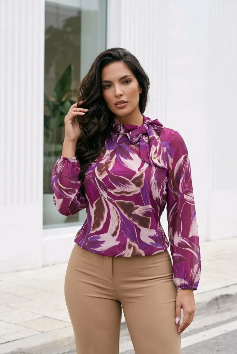 Camisa estampada con lazo - Imagen 6