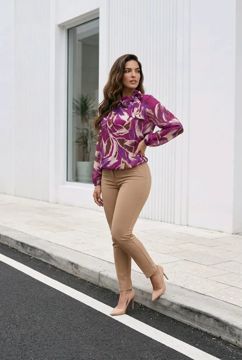 Camisa estampada con lazo - Imagen 5