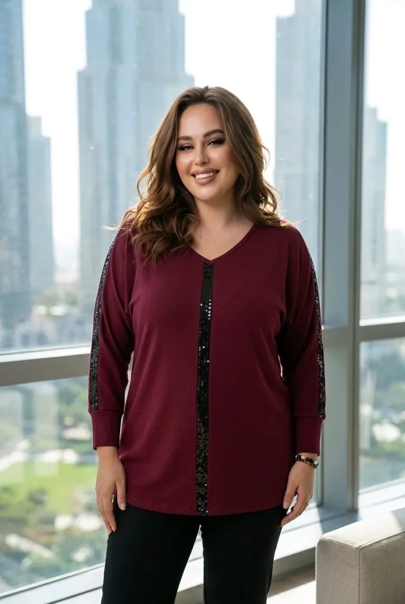 Camiseta oversize lentejuelas