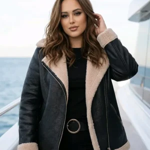 Chaqueta biker estilo aviador