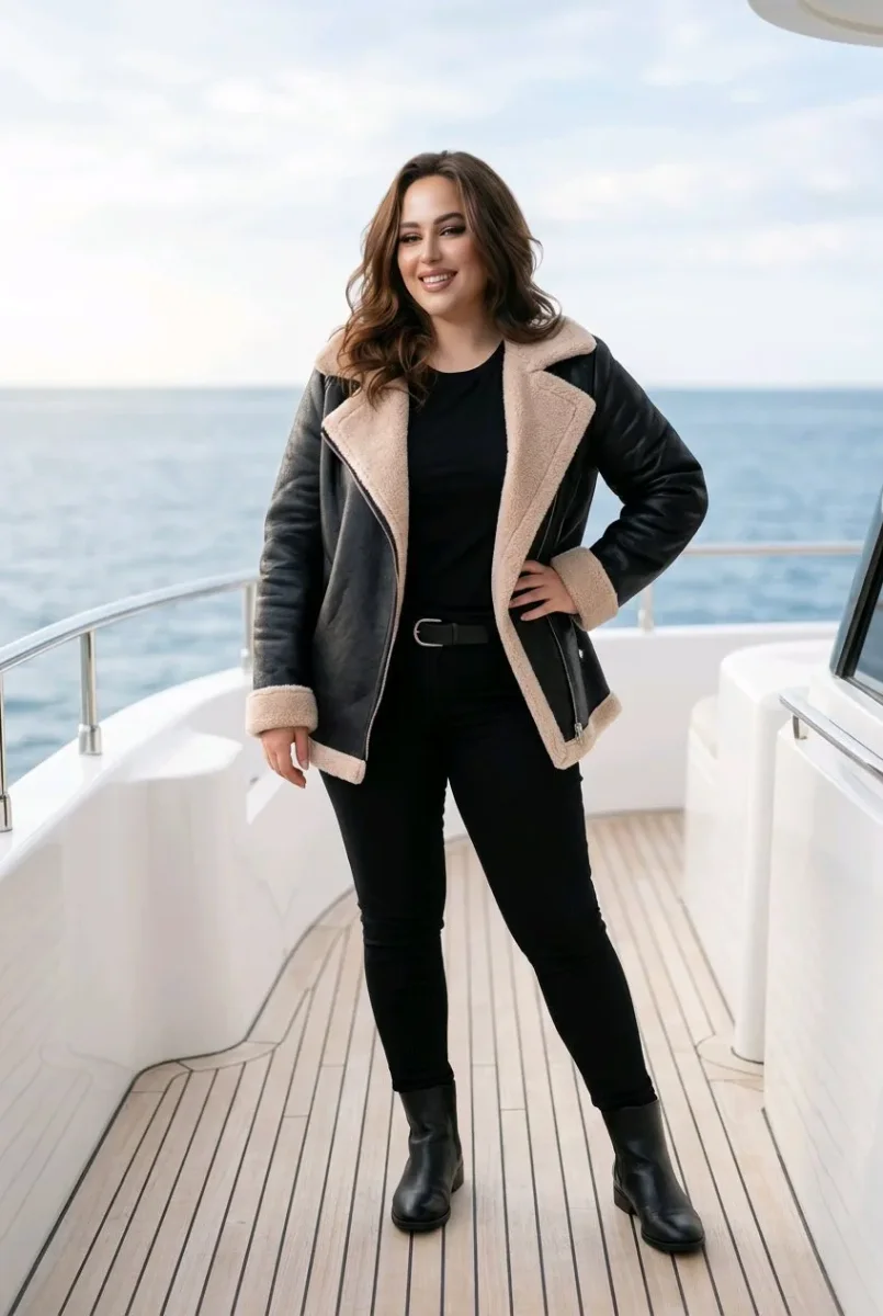 Chaqueta biker estilo aviador - Imagen 3