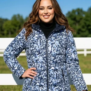 Plumífero reversible animal print