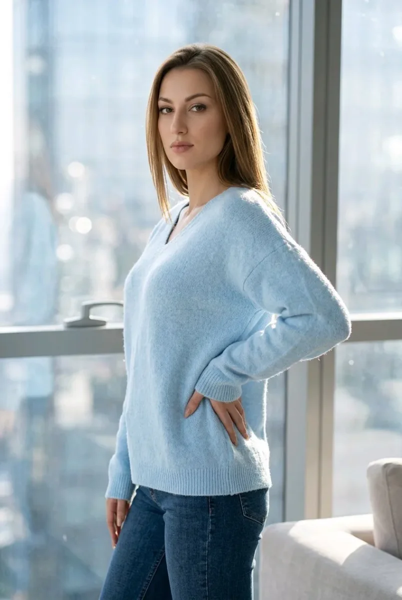 Jersey cuello en “v” - Imagen 3
