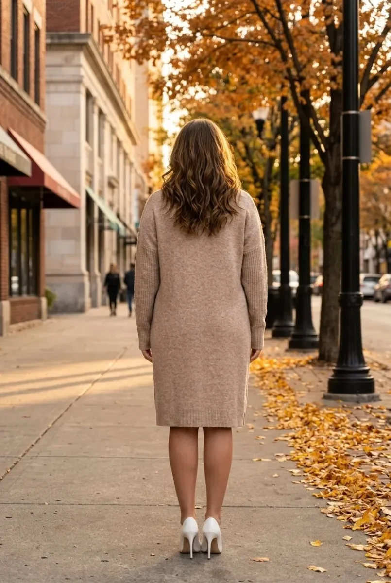 Vestido de punto con cuello alto - Imagen 7