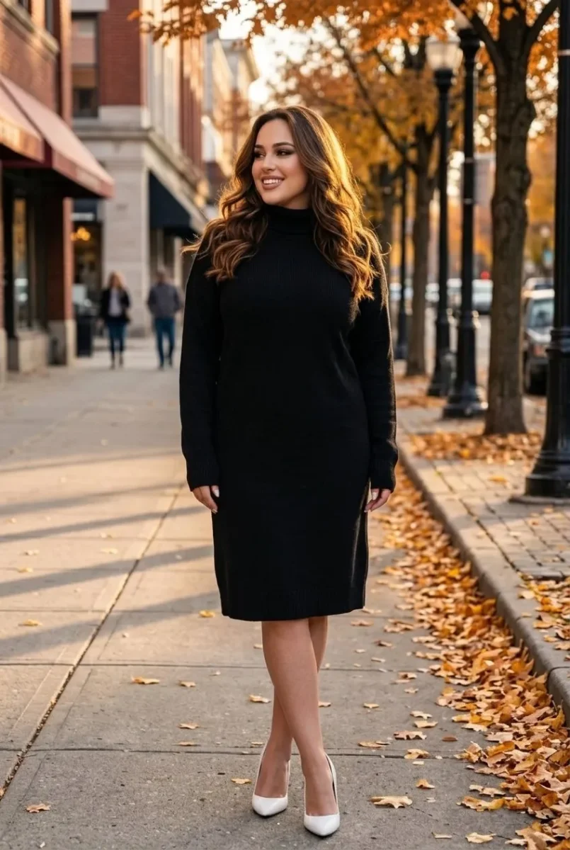 Vestido de punto con cuello alto - Imagen 9