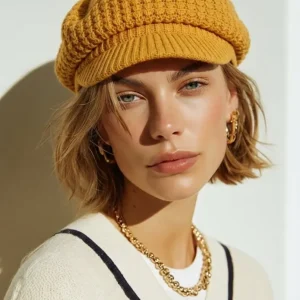 Gorra de lana con visera