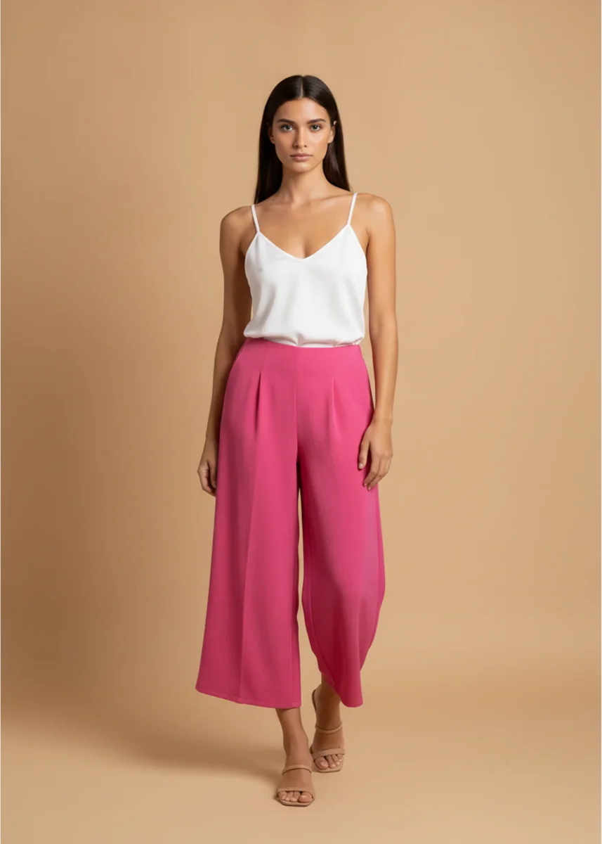 Pantalones anchos fluidos - Imagen 6