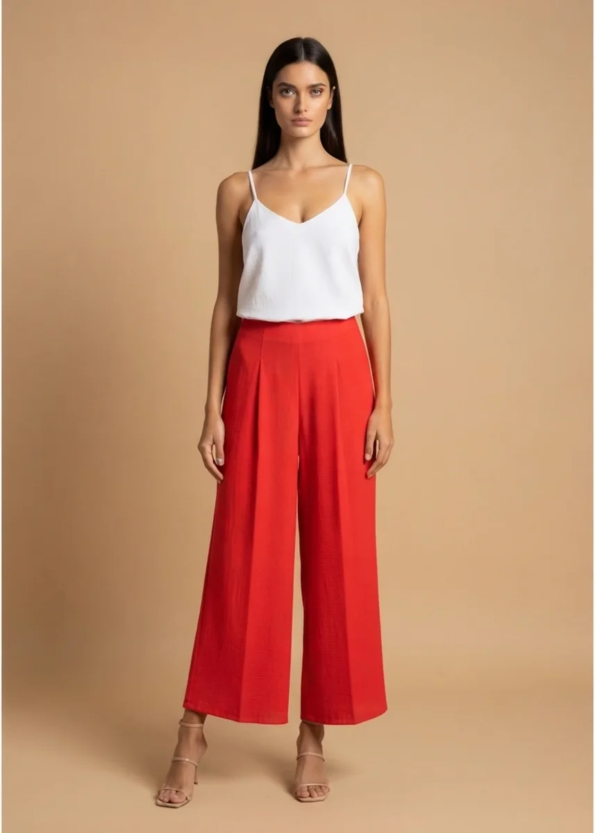 Pantalones anchos fluidos - Imagen 9