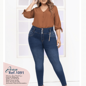 Pantalón Colombiano Levantacola Plus Size 1091PLUS