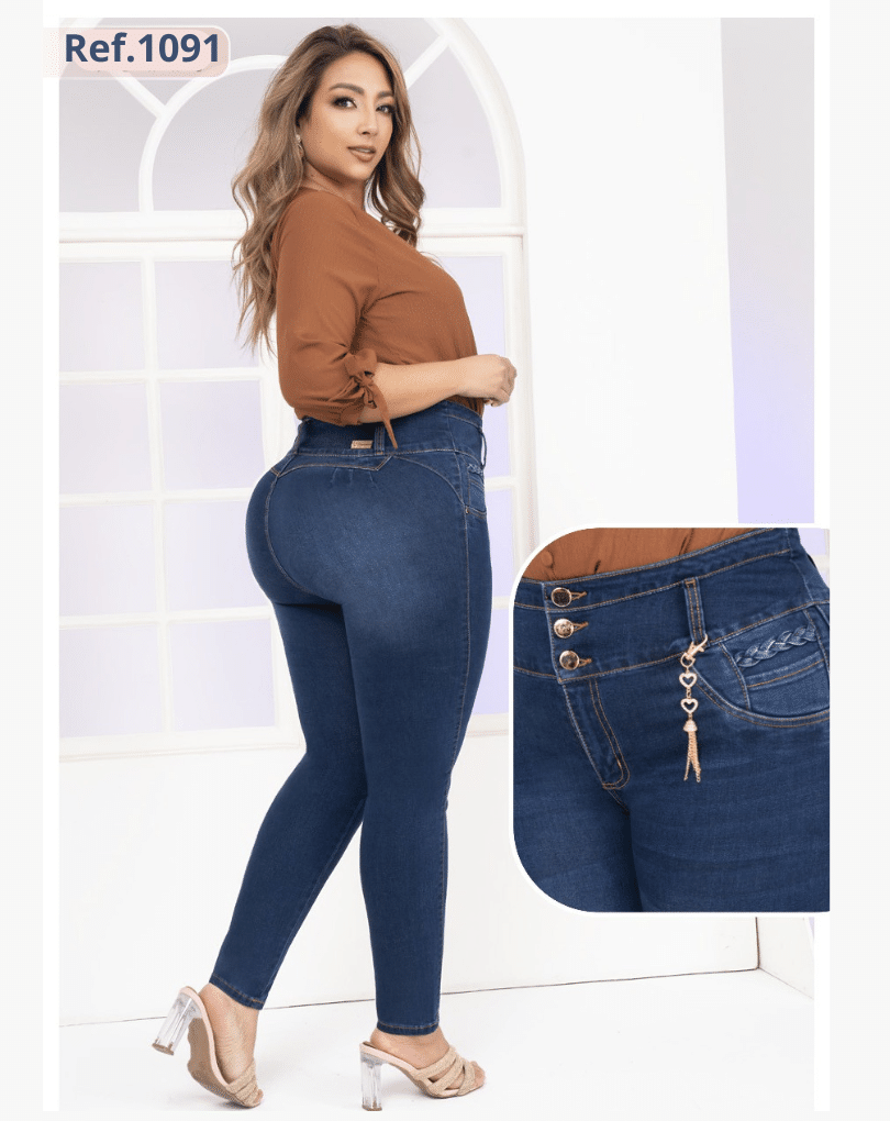 Pantalón Colombiano Levantacola Plus Size 1091PLUS - Imagen 4