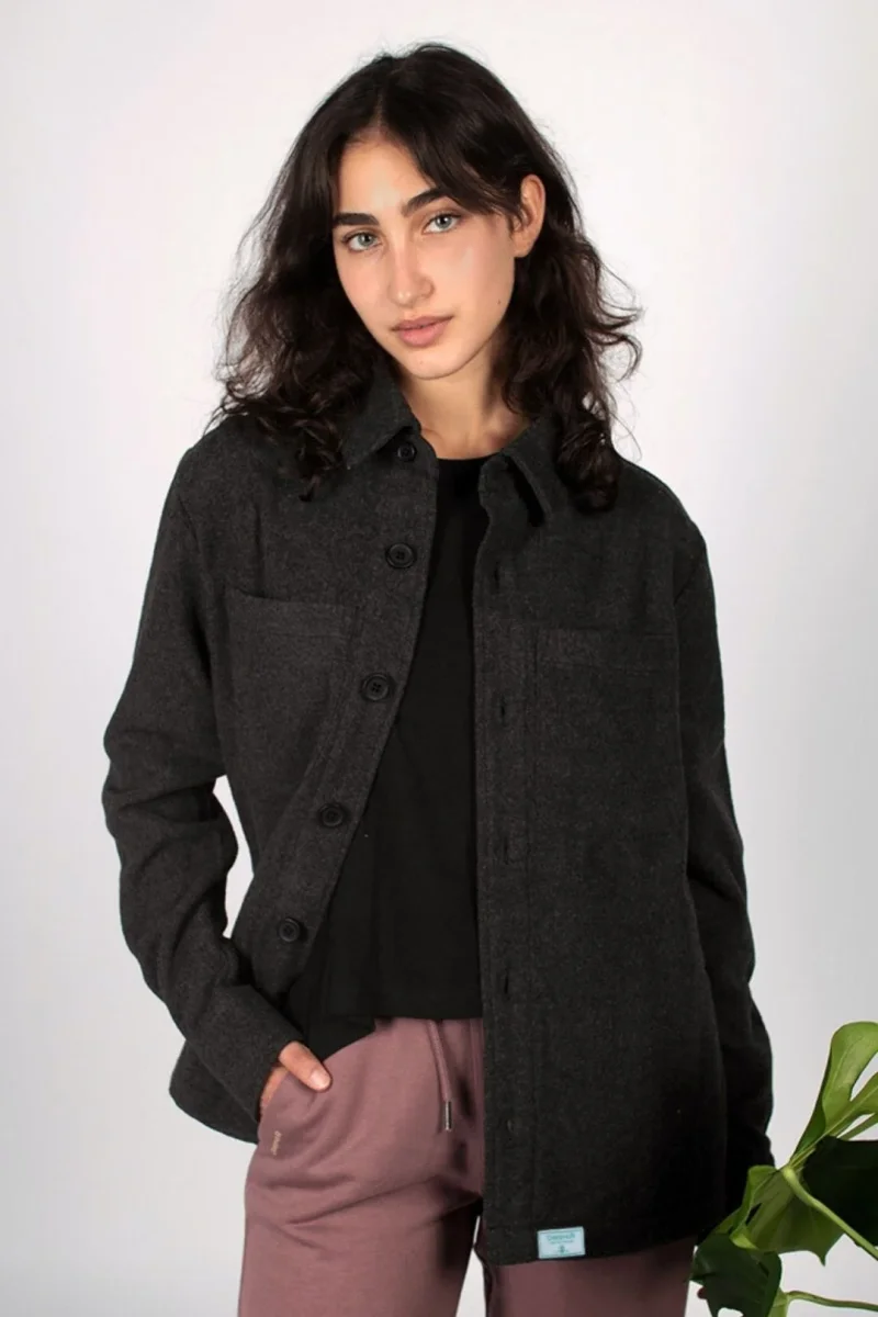 Chaqueta materiales reciclados - Gris Oscuro Jaspeado - Imagen 4