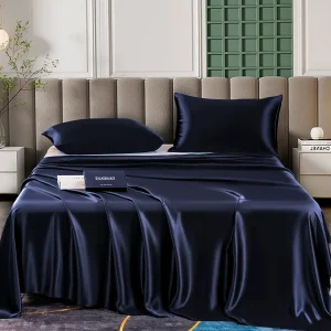 25Momme Juego De Seda De 3 Piezas: Sábana Encimera+2x Fundas De Almohada