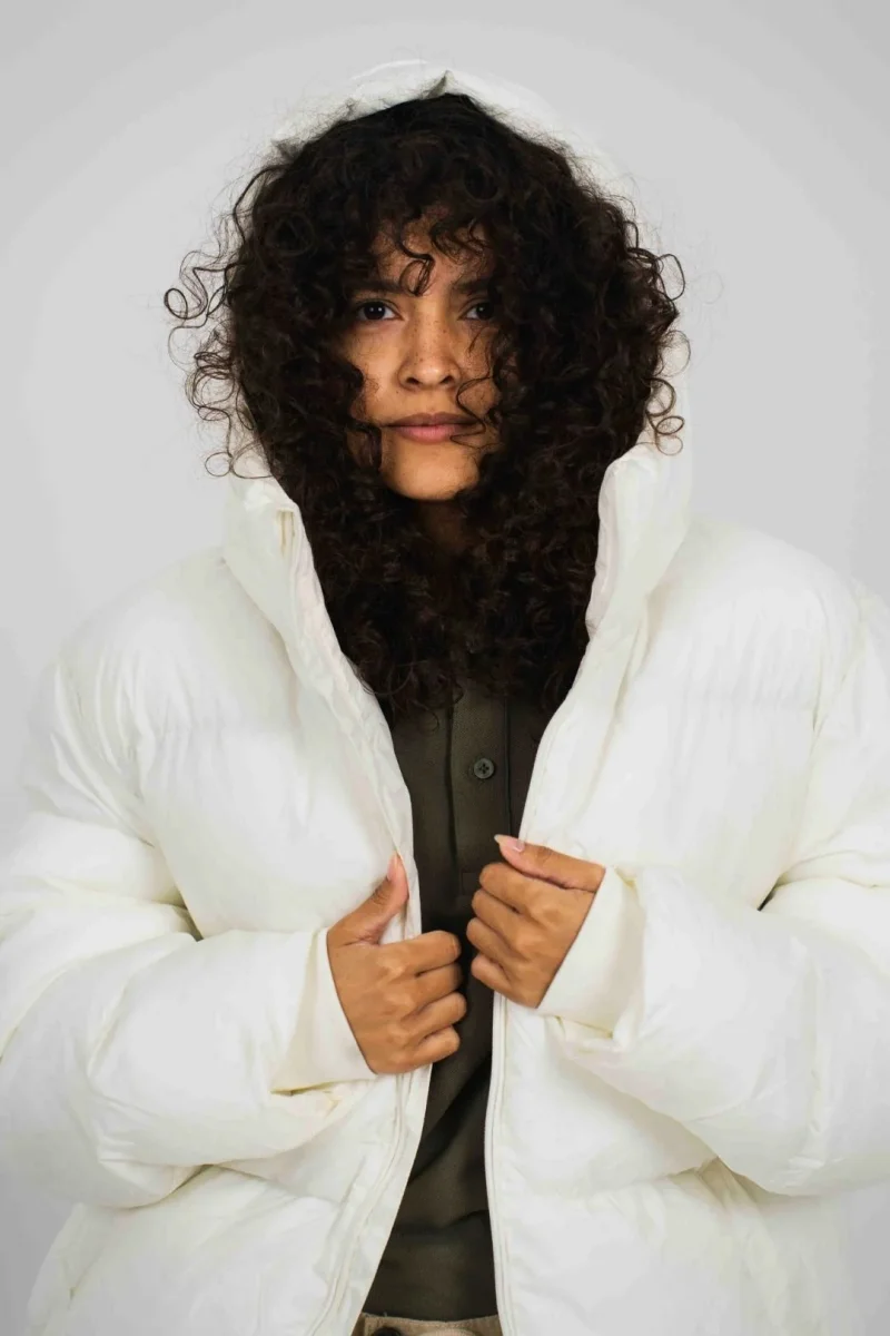Anorak acolchado materiales reciclados - Blanco - Imagen 4